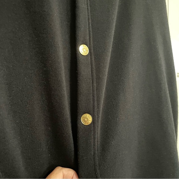 Adam Selman Sport Black Button Down Fleece Jacket Size Medium - Picture 5 of 11